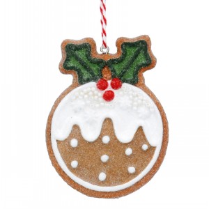 Gingerbread Christmas Pudding Resin Dec